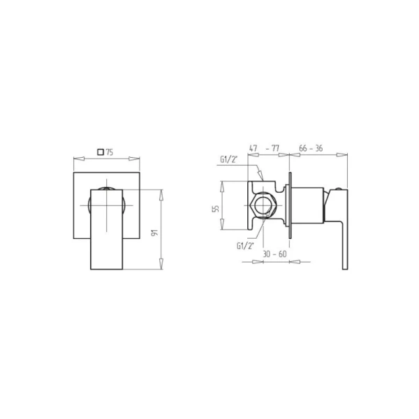 Смеситель для душа Migliore Kvant без девиатора - фото 2