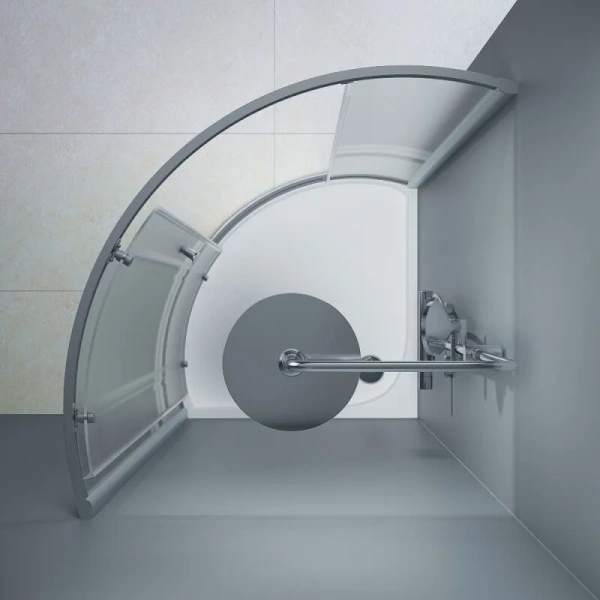 Душевой уголок Am.Pm Like 90x90 см стекло прозрачное, стеклянные, угловые, без поддона - фото 6