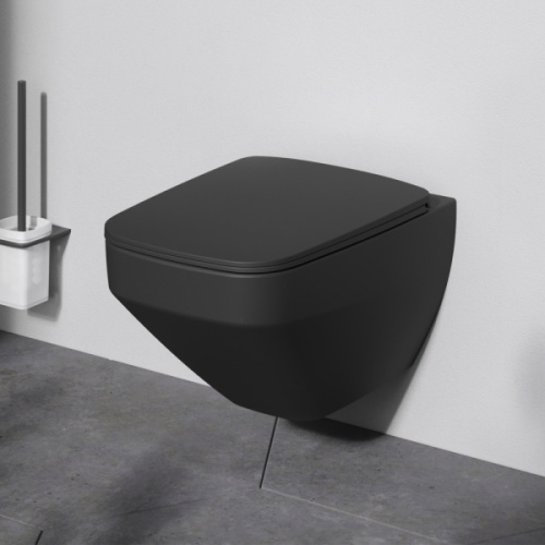 Унитаз подвесной Am.Pm Inspire 2.0 с сиденьем микролифт черный - фото 2