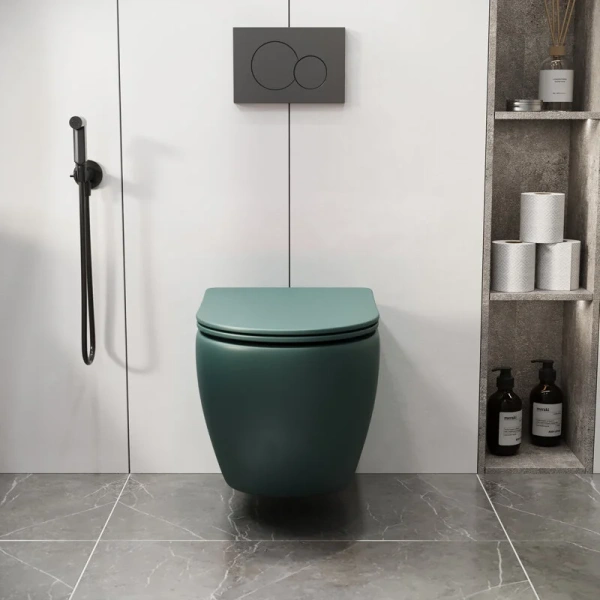 Унитаз подвесной Grossman Color зеленый матовый, по запросу - фото 9