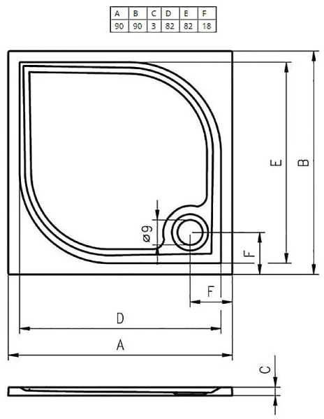 Душевой поддон из литьевого мрамора белый с сифоном Riho Kolping DB21 90x90 см - фото 4