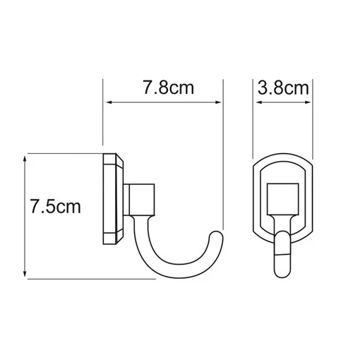 Крючок для ванной WasserKRAFT Oder хром - фото 2