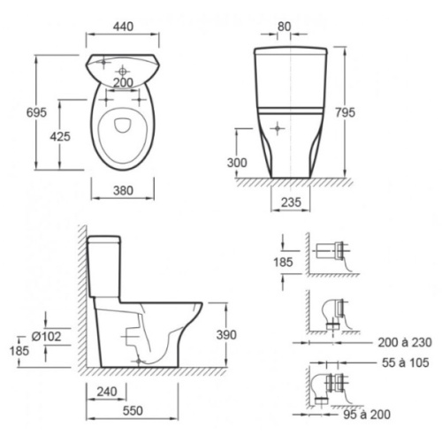 Унитаз Jacob Delafon Presqu’ile E1472-00/19077-00 - фото 2