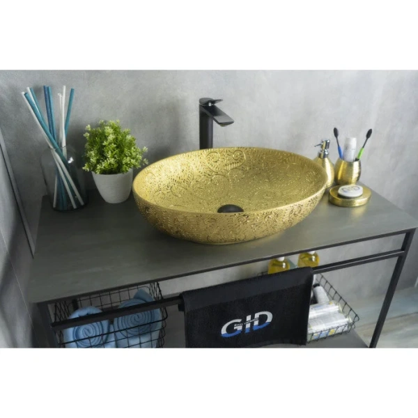 Раковина GID Lago Nc444 51 см золото - фото 2