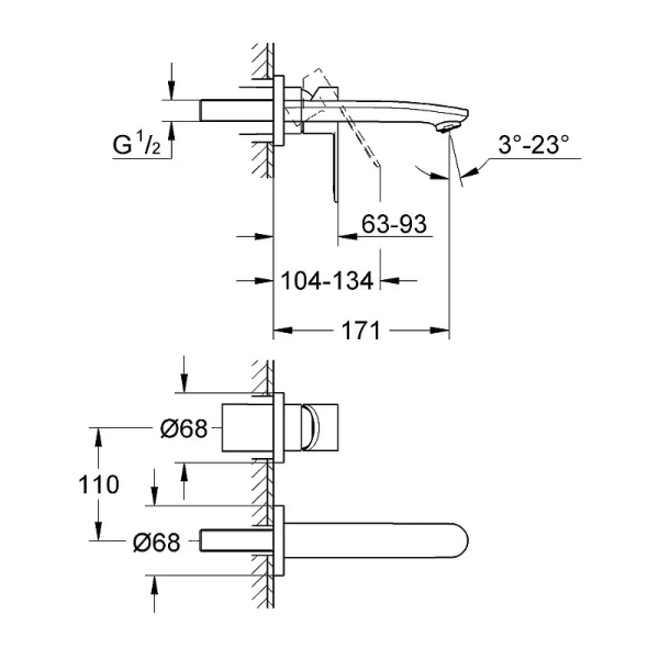 Смеситель для раковины Grohe Eurostyle Cosmopolitan 19571002 - фото 2