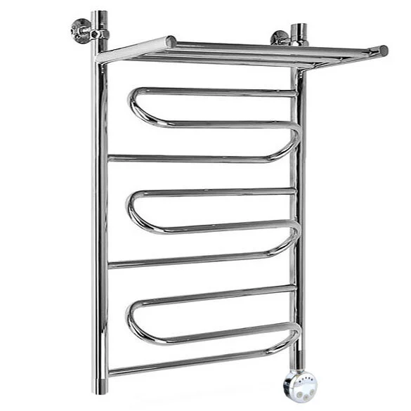 Полотенцесушитель электрический Ника Curve ЛЗ ВП 80/60 см с полочкой