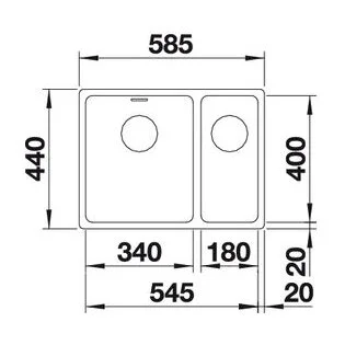 Мойка для кухни Blanco Andano 340/180-U 58 см нержавеющая сталь - фото 3