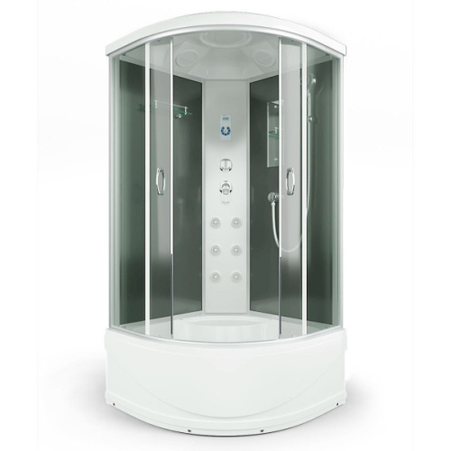 Душевая кабина, задняя стенка чёрная, стекло тонированное, Erlit Comfort ER 4510TP-C4 - фото 2