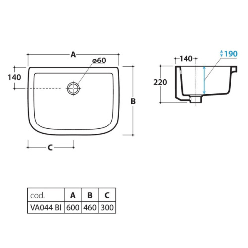 Раковина Globo Iris VA044 - фото 2