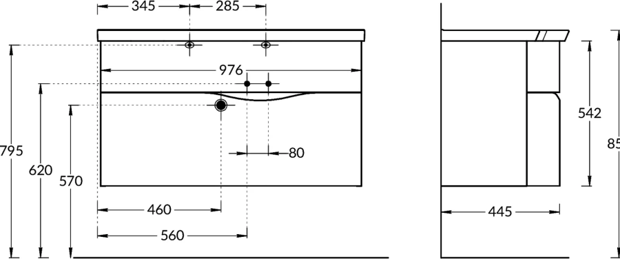 Тумба под раковину подвесная Kerama Marazzi Riva 100 cм правая, в наличии index_1 - фото 11
