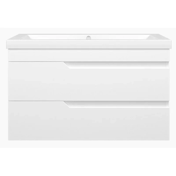 Тумба под раковину подвесная Misty Софт 90 см белая - фото 1