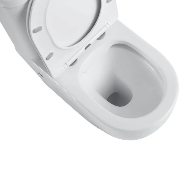 Унитаз компакт Black&White Universe с сиденьем микролифт, с горизонтальным, прямым выпуском, с прямым выпуском - фото 7