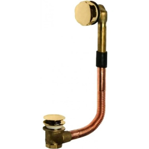 Акриловая ванна Радомир Сорренто 1-01-3-0-9-039К, 130 x 130 см, каркас, подголовник - 2 шт., фронтальный экран, сифон, слив-перелив автомат в комплекте, белая/золото, без гидромассажа - фото 5