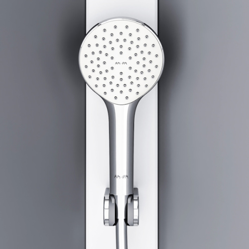 Душевая кабина Am.Pm X-Joy 90х90 см стекло графит, со стеклянными задними стенками - фото 8