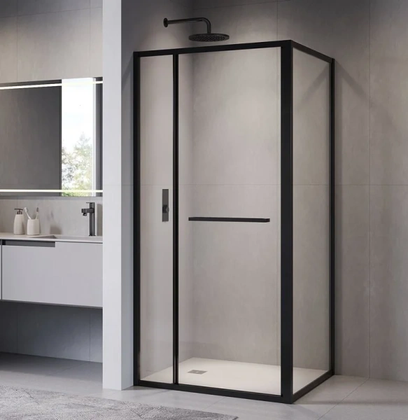 Душевой уголок RGW Leipzig LE-45-B 120x80 см профиль черный, стекло прозрачное - фото 3