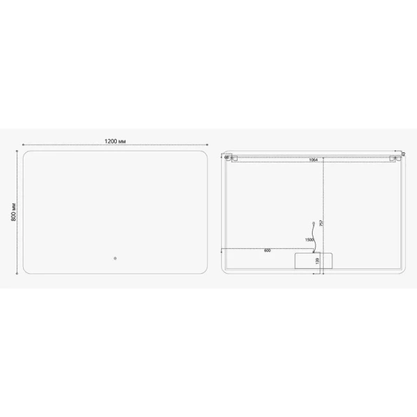 Зеркало с подсветкой Vincea 120 см c сенсорным выключателем и диммером, с функцией антизапотевания, в наличии - фото 2