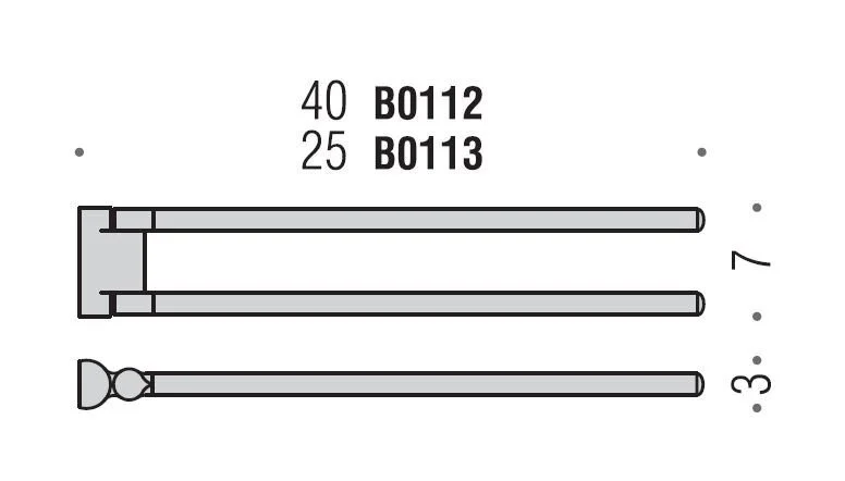 Полотенцедержатель Colombo Luna двойной, современные, hi-tech - фото 2