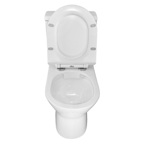 Унитаз компакт Azario Mons белый, безободковые, сиденье с микролифтом , с антивсплеском, компакт, низкие - фото 5