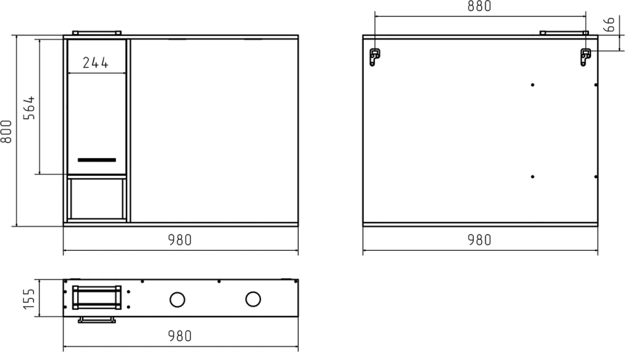Зеркальный шкаф с подсветкой Misty Фетта 100 см белый, левый, с кнопкой - фото 6