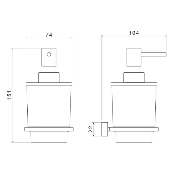Дозатор для мыла Timo Torne черный - фото 4