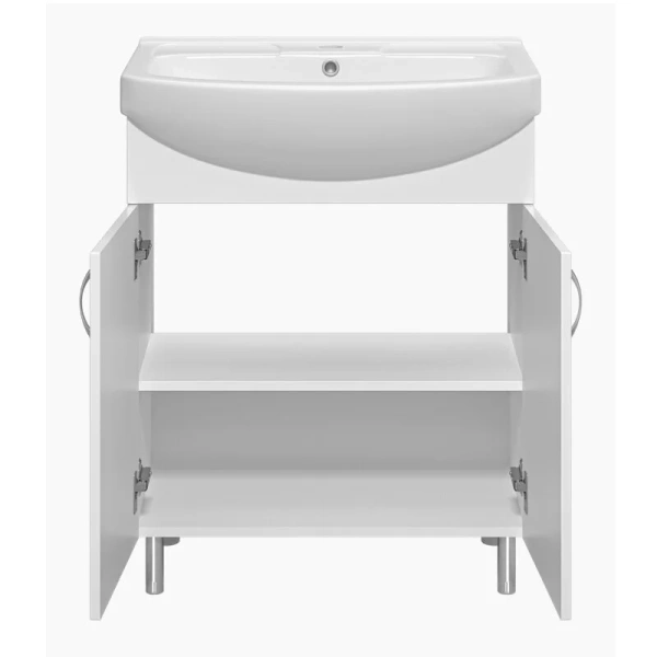 Тумба под раковину напольная Misty Изео 70 см белая - фото 4