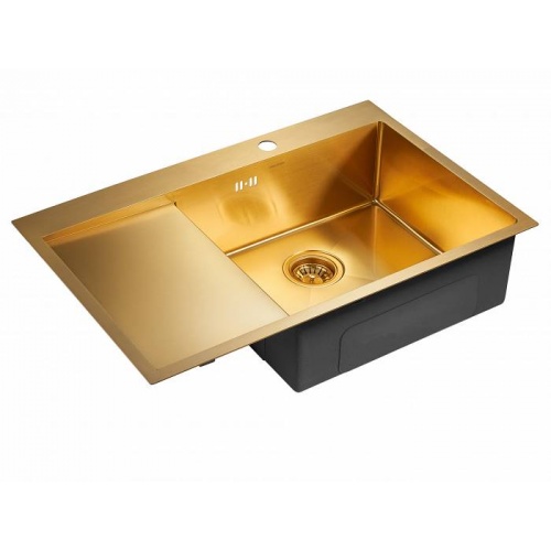 Мойка для кухни Paulmark Atlan PM217851-BG 78 см брашированное золото - фото 4
