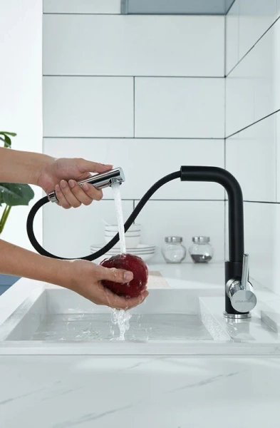 Смеситель для кухни Paulmark Kassel белый матовый, современные, hi-tech - фото 3