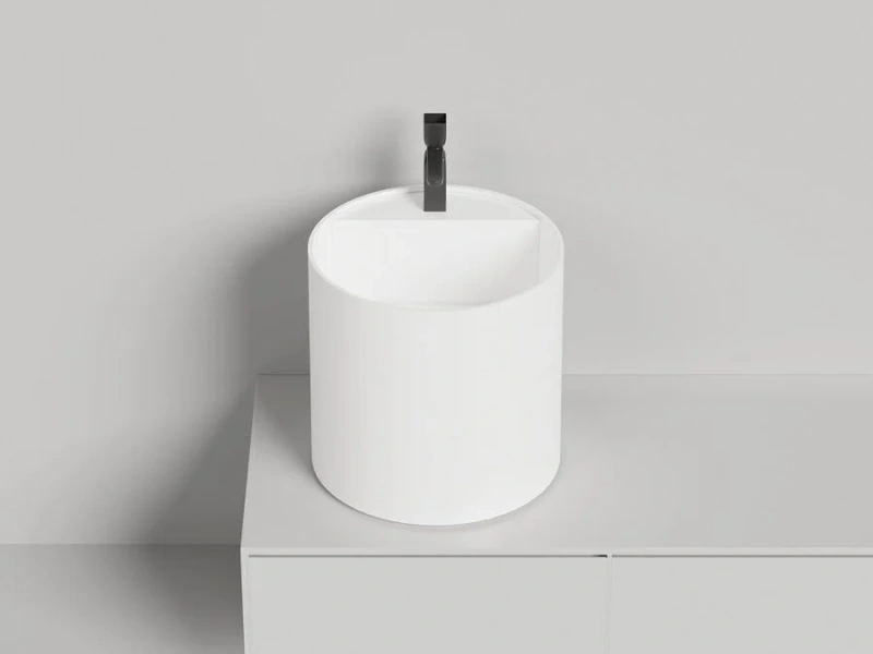 Раковина Salini Armonia Round Top 03 45 см белая матовая, в форме чаши, круглой формы - фото 5