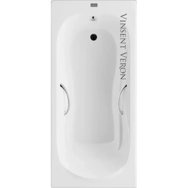 Чугунная ванна Vinsent Veron Haiti VHT1708042H, 170 x 80 см, с отверстиями под ручки, цвет белый - фото 1
