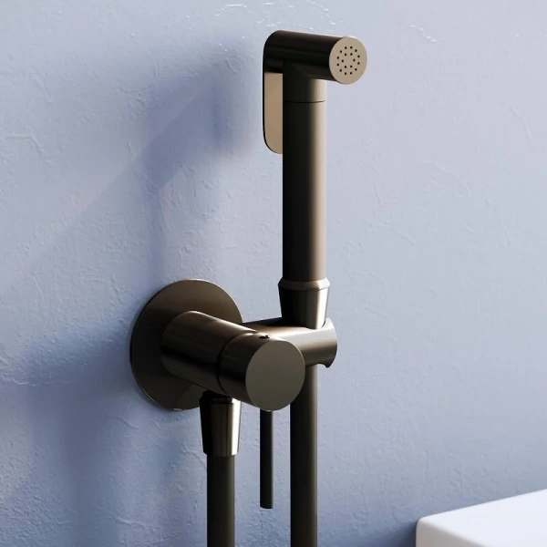 Гигиенический душ со смесителем RGW Shower Panels SP-211B черный - фото 3