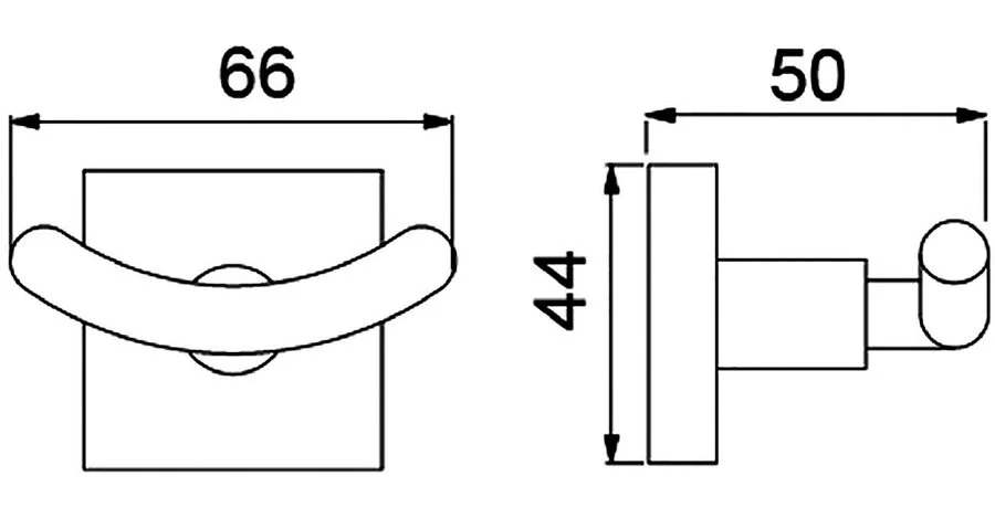 Крючок черный Timo Selene 12012/03 - фото 2