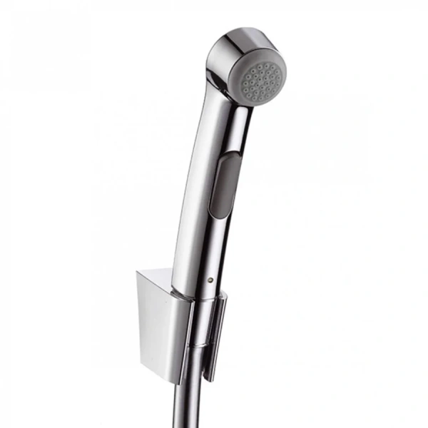 Гигиеническая лейка с держателем Hansgrohe хром - фото 1