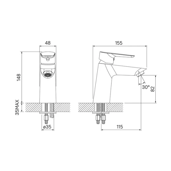 Смеситель для раковины IDDIS Cloud золото/белый, для раковины - фото 2