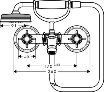 Смеситель для ванны Axor Montreux 16540 - фото 2