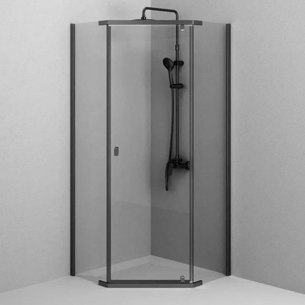 Душевой уголок Am.Pm Sunny 90x90 см профиль черный - фото 3