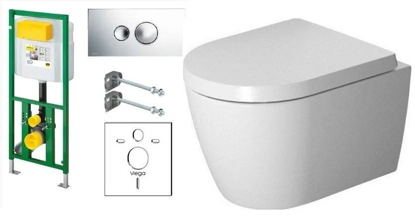 Унитаз подвесной Duravit ME by Starck с крепежем durafix без покрытия - фото 1