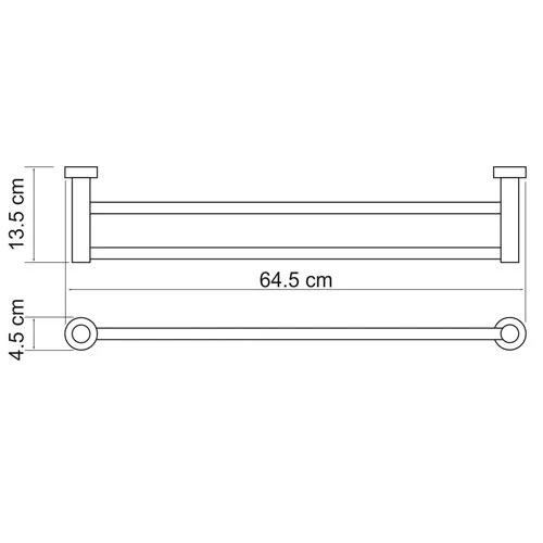 Полотенцедержатель WasserKRAFT Donau двойной - фото 2