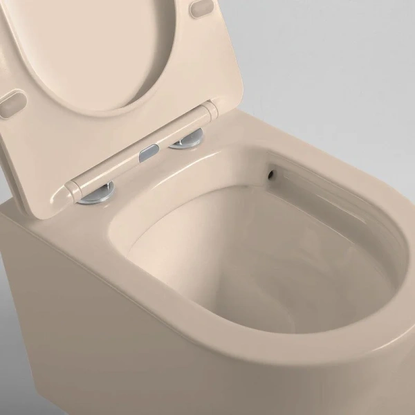 Унитаз подвесной Vincea Piatti капучино матовый, безободковые, сиденье с микролифтом , с антивсплеском - фото 5