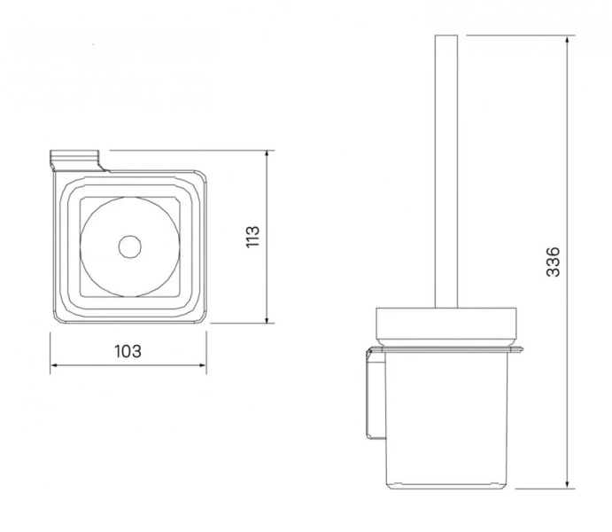 Ершик IDDIS Slide хром, современные, hi-tech - фото 2