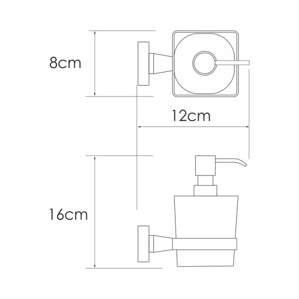 Дозатор для мыла WasserKRAFT Rhin никель/белый - фото 2