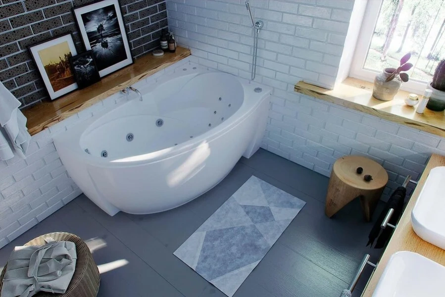 Ванна акриловая Акватек Бетта 170x97 см правая с гидромассажем - фото 2