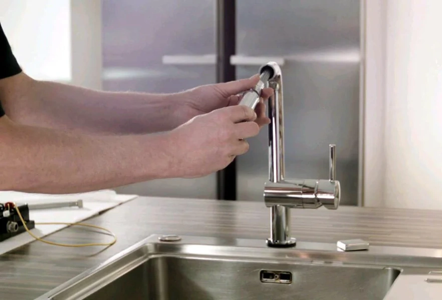 Смеситель для кухни, суперсталь, Grohe Minta 32168DC0, однорычажные, двухрычажные - фото 8