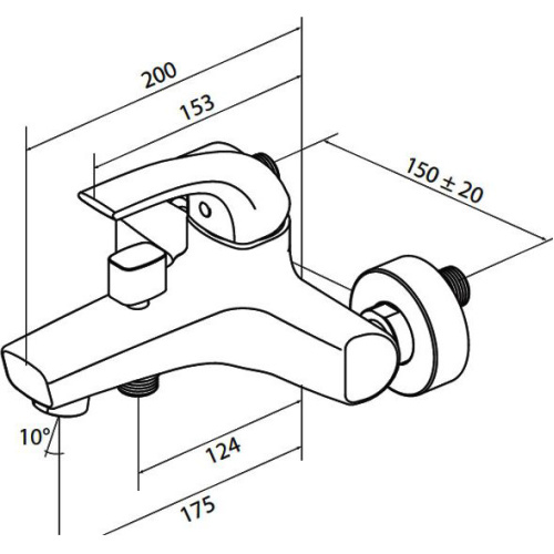 Смеситель для ванны Am.Pm Sense хром - фото 3