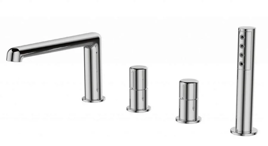 Смеситель для ванны BelBagno Uno с ручным душем черный матовый - фото 4