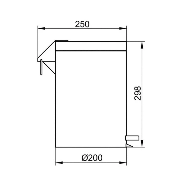 Мусорное ведро Keuco Plan черное матовое - фото 2