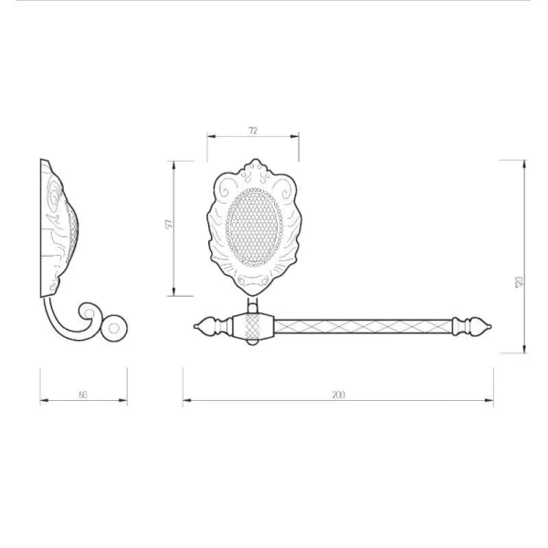 Бумагодержатель Migliore Cleopatra хром, классические, ретро, декорированные - фото 2