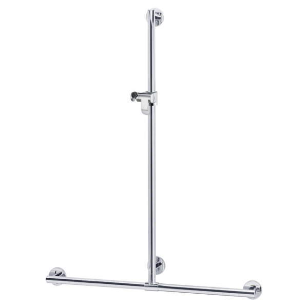 Поручень со штангой для душа, серебристый, Keuco Plan - фото 2