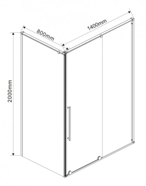 Душевой уголок Vincea Arno 140х80 см алюминиевый профиль - фото 2