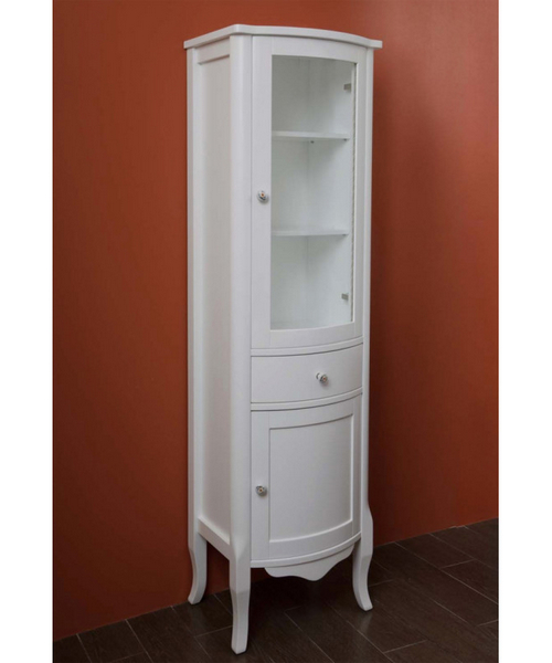 Шкаф, петли справа, цвет белый матовый, фурнитура состаренное серебро, La Beaute Sabrina - фото 1