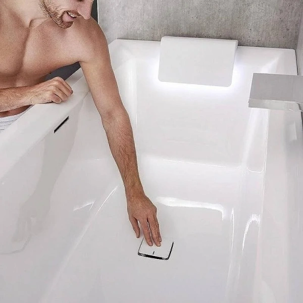 Акриловая ванна Riho Still Square B100005005, 170 x 75 см, подголовники с LED-подсветкой с двух сторон, цвет белый, 170 см - фото 9